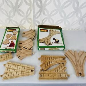 Brio Train Tracks Lot Set Various Connector Pieces 3 Way